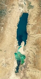 Satellite image of the Dead Sea 