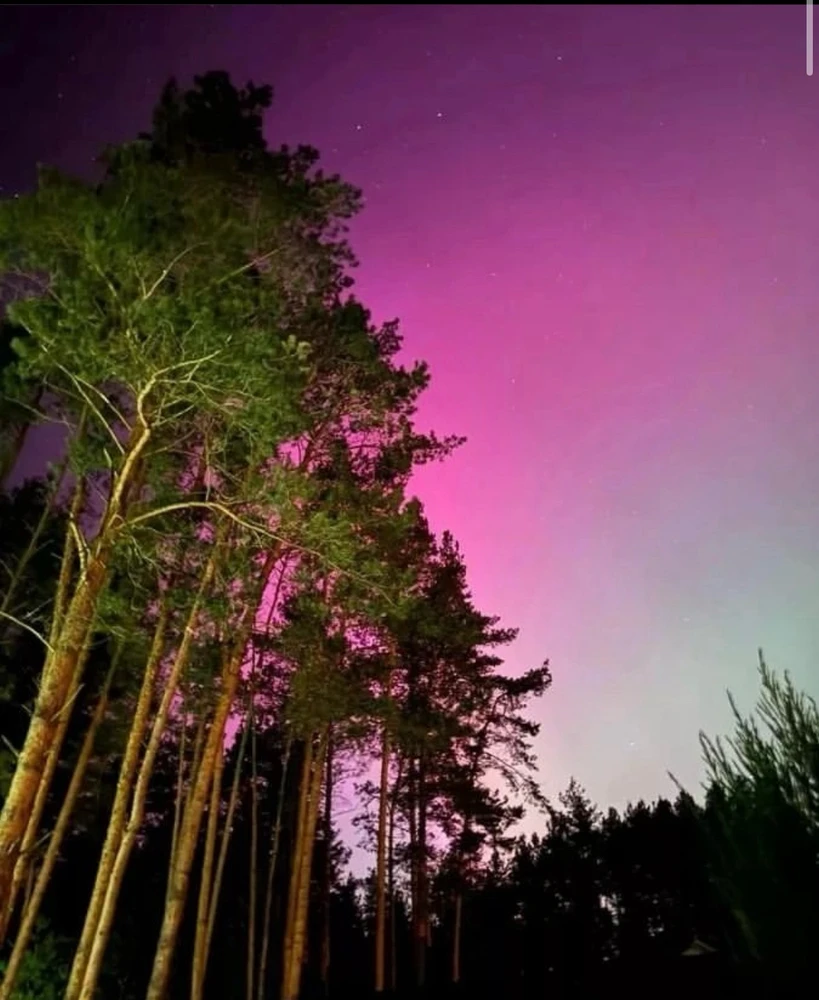 Northern lights in Grodno , belarus