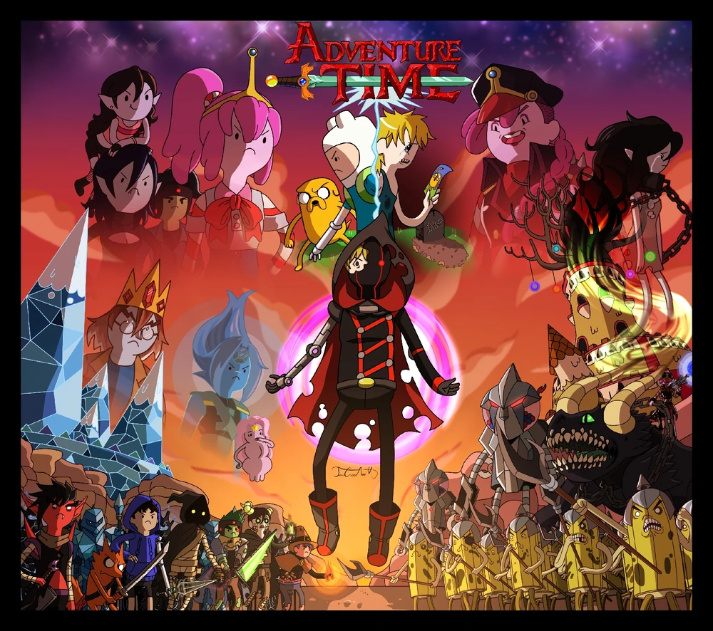 Ilustración de un juego de mesa de rol de Adventure Time que colegas y yo jugamos los fin de semana