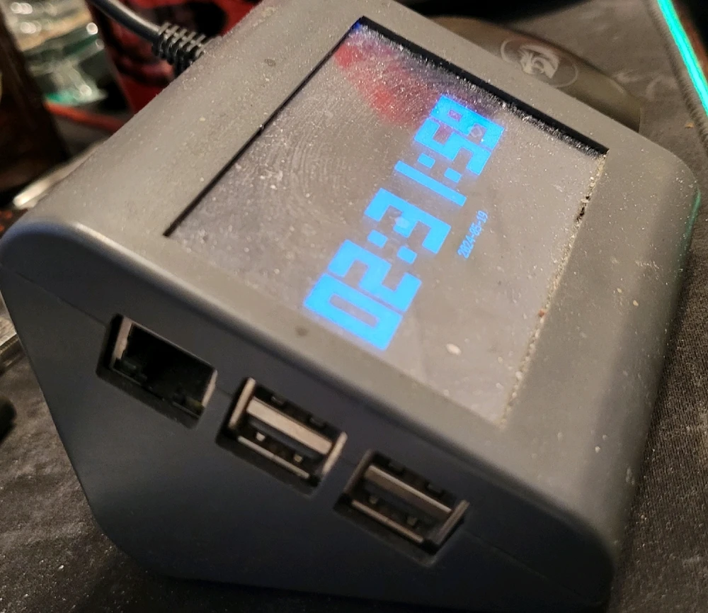 Raspberry Pi 3 running a custom fork of Raspbian Buster that fronts as an alarm clock with pen testing capabilities.