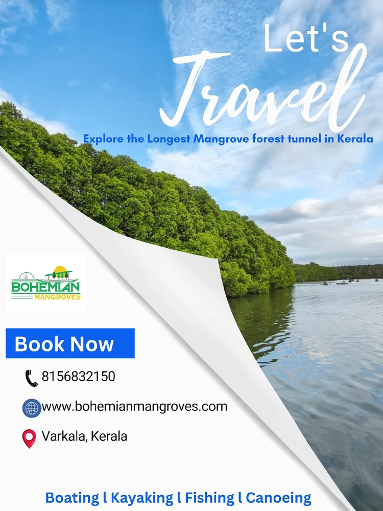 Located just 15 km from Varkala, Kerala
Book your slot now. We provide mangrove forest boating, kayaking, fishing, cooking.