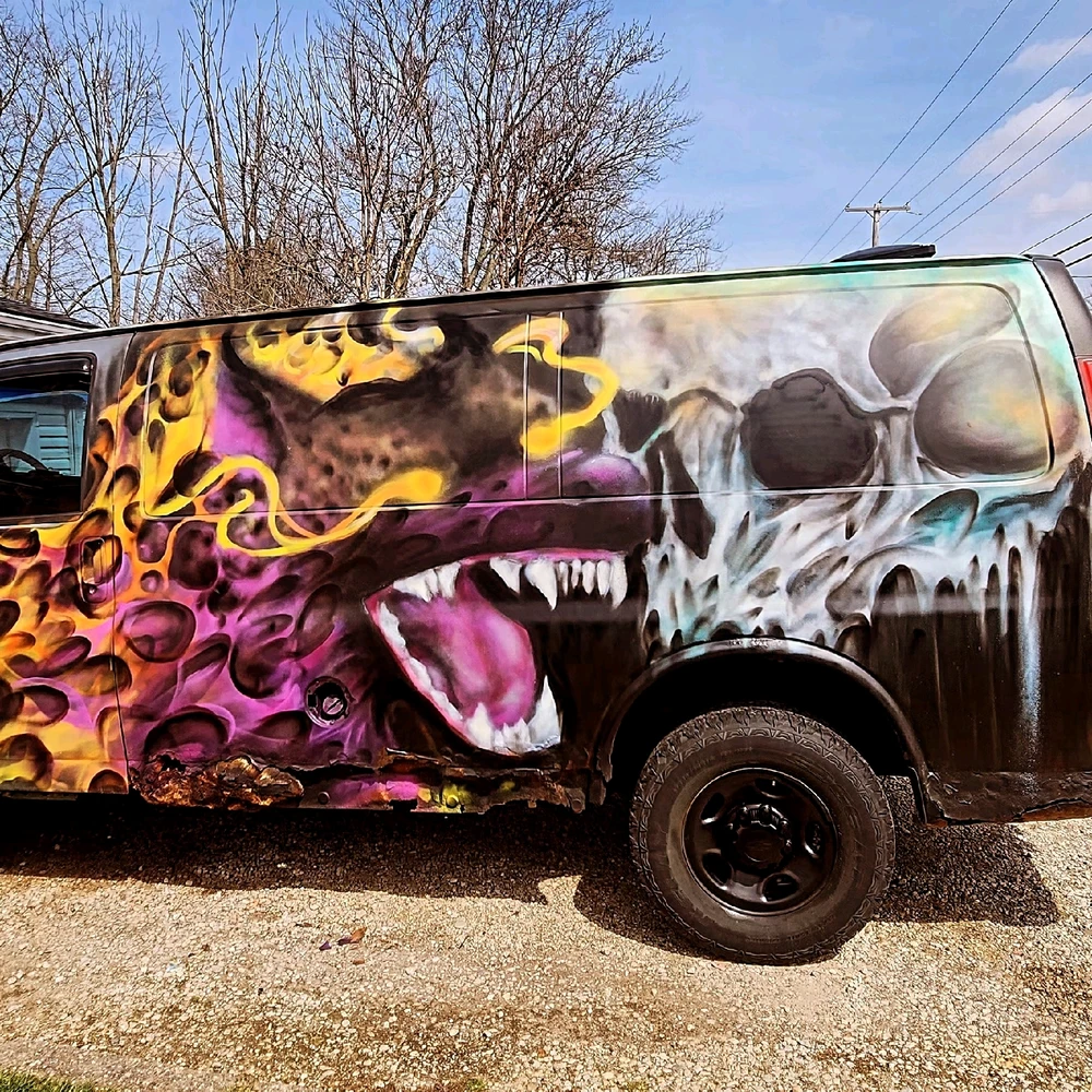 Graffiti van the taggin wagon 