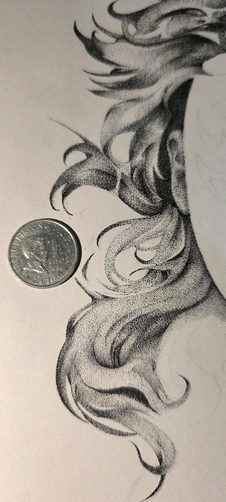 stippling art of kyojuro rengoku 🔥🔥