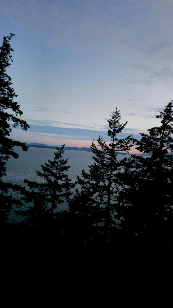 Samish Bay, Washington, viewed from Chuckanut Drive nearing sunset