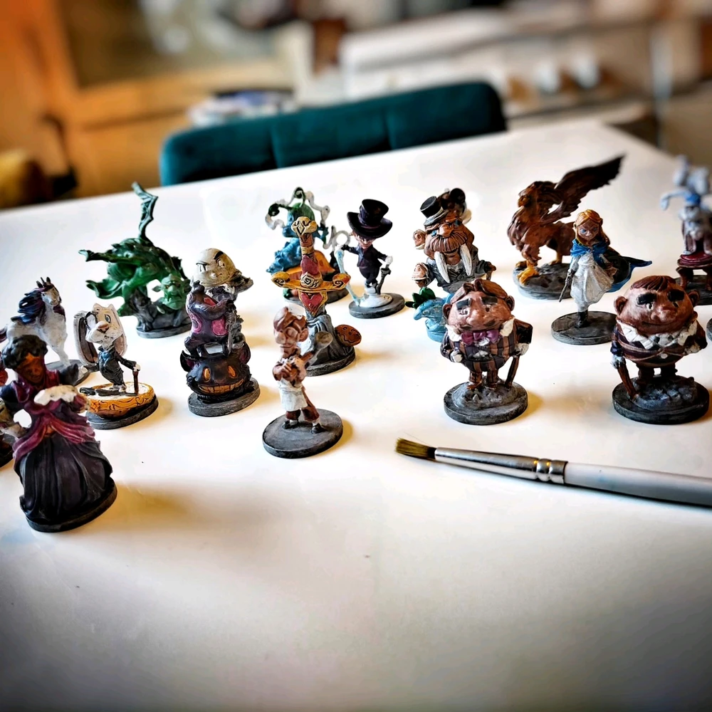 Figuren bemalt für mein tolles Brettspiel!😍Alice im Wunderland