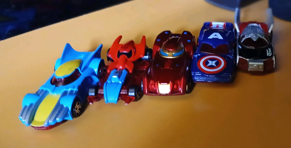 Marvel Cars in workspace 