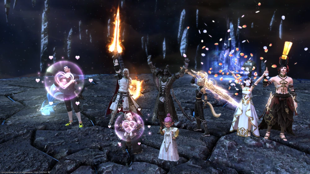 Celebrating after me and crew beat Deltascape 4.0 Savage (I’m the Paladin)