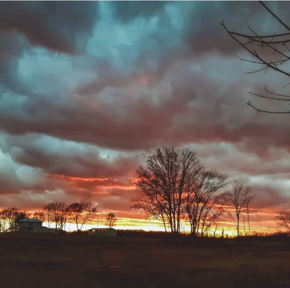 Ohio sky post thunder storms I70 near Buckeye lake 