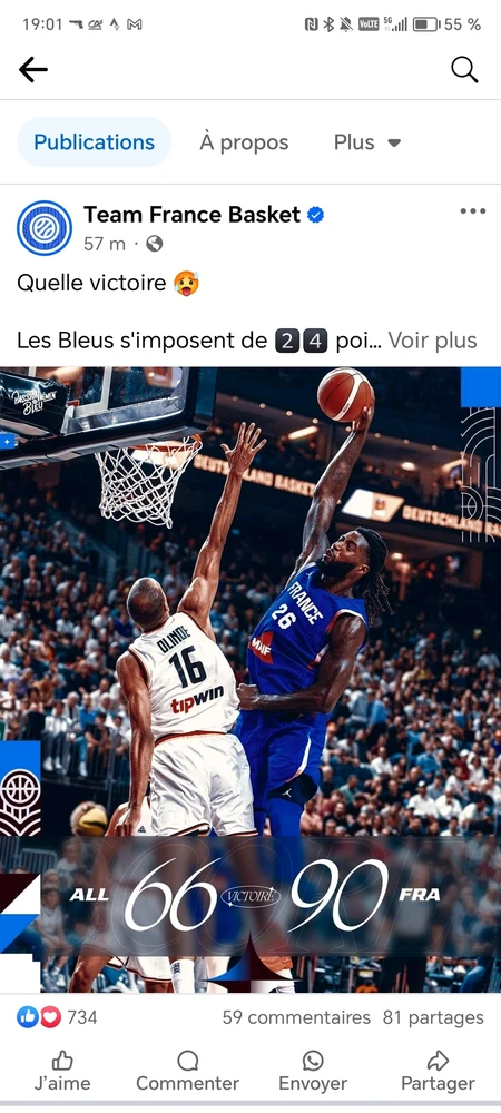 Dunk puissant de Mathias lessort