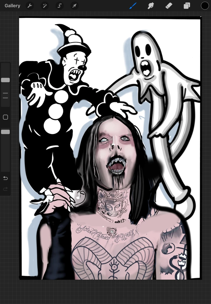 Ghostmane work in progress made on procreate