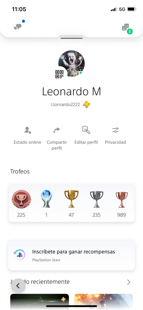 Mi pefil del ps4
