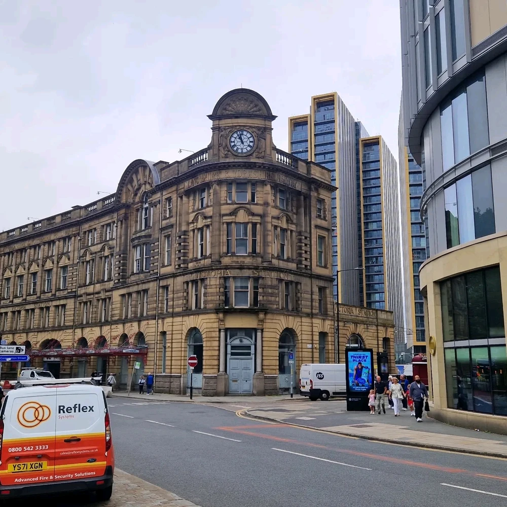The Victorian Front of Manchester Victoria Station as seen from Corporation Street