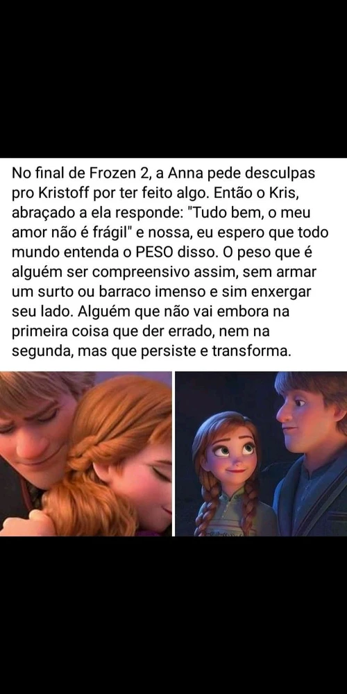 Que todo amor seja assim compreensivo, dedicado e paciente