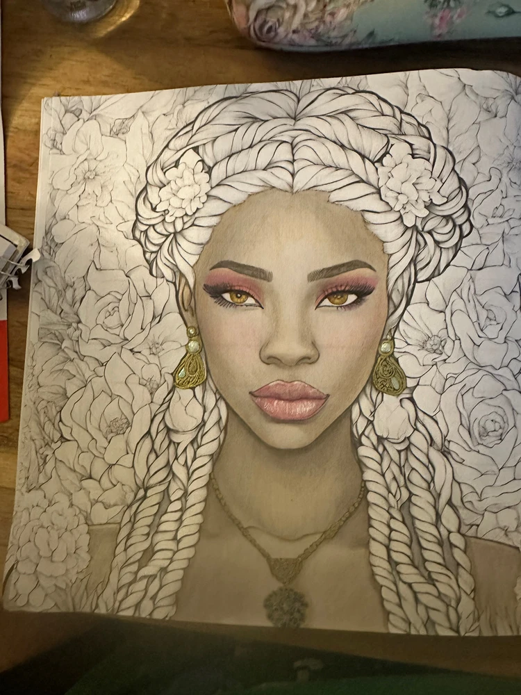 I used water color paint, colored pencil, and gel pen so far. This coloring book is on Amazon.