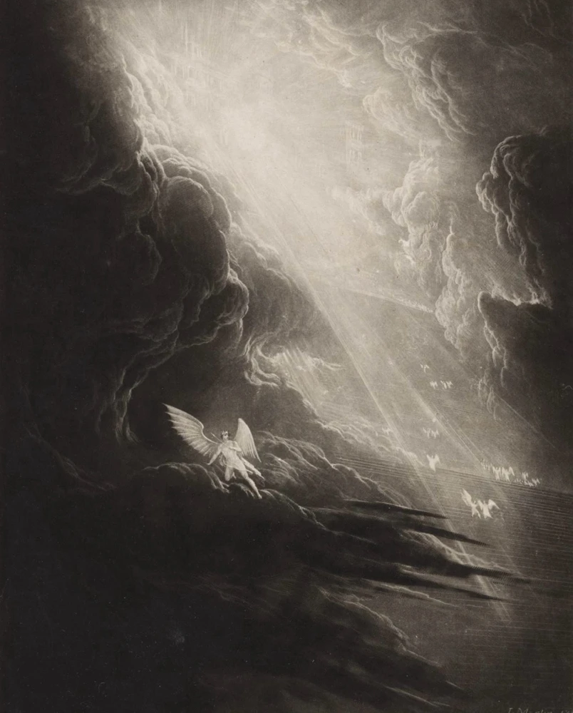 Paradise Lost, Satan Viewing the Ascent to Heaven - John Martin, 1824