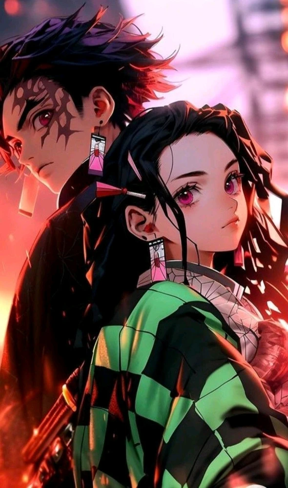 Demon Slayer Characters Tanjiro and Nezuko