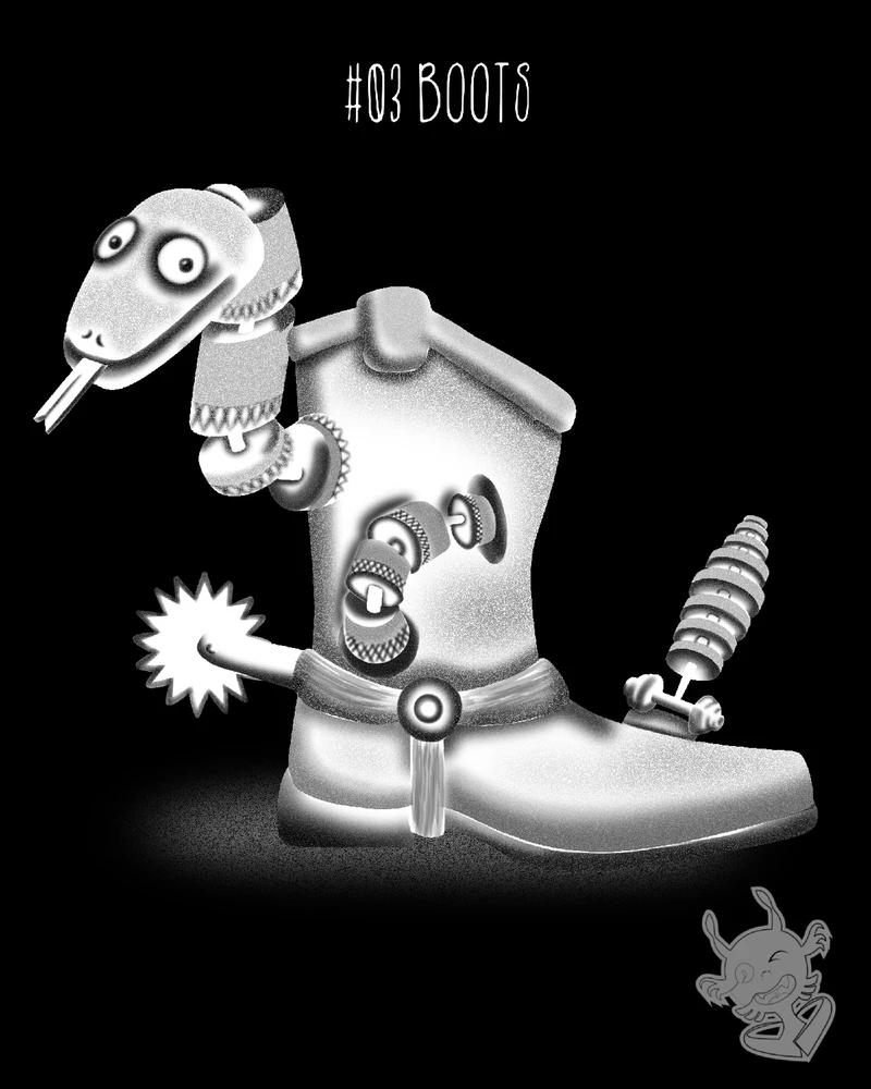 Inktober Day 3 :  Boots 🥾