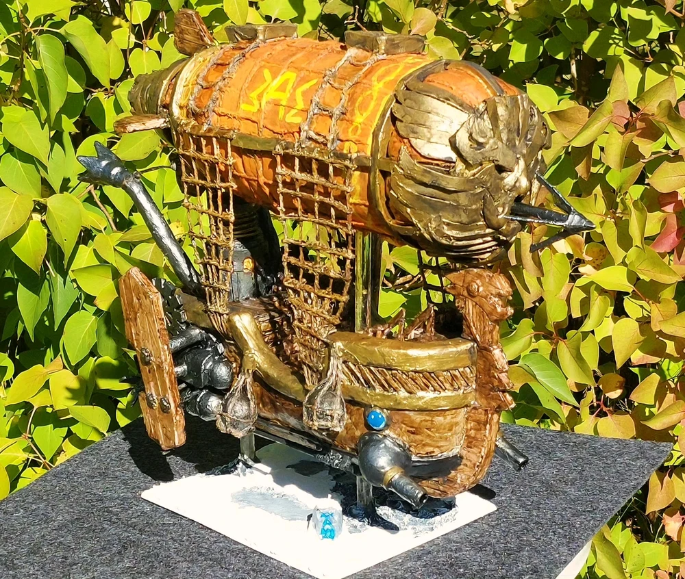 A Dwarven thunderbarge from the Warhammer Fantasy Universe.