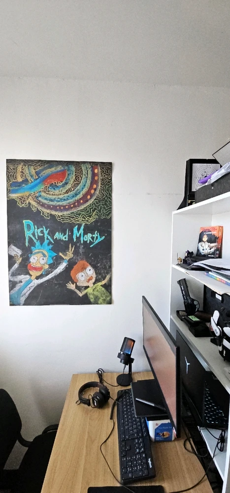 Rick and Morty poster drew with crayons