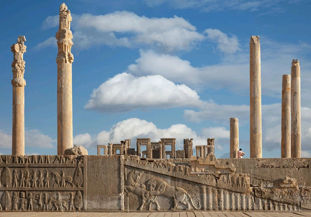 Persepolis, the ceremonial capital of Persian empire founded by Cyrus The Great as the first king.
70km north Shiraz, Iran