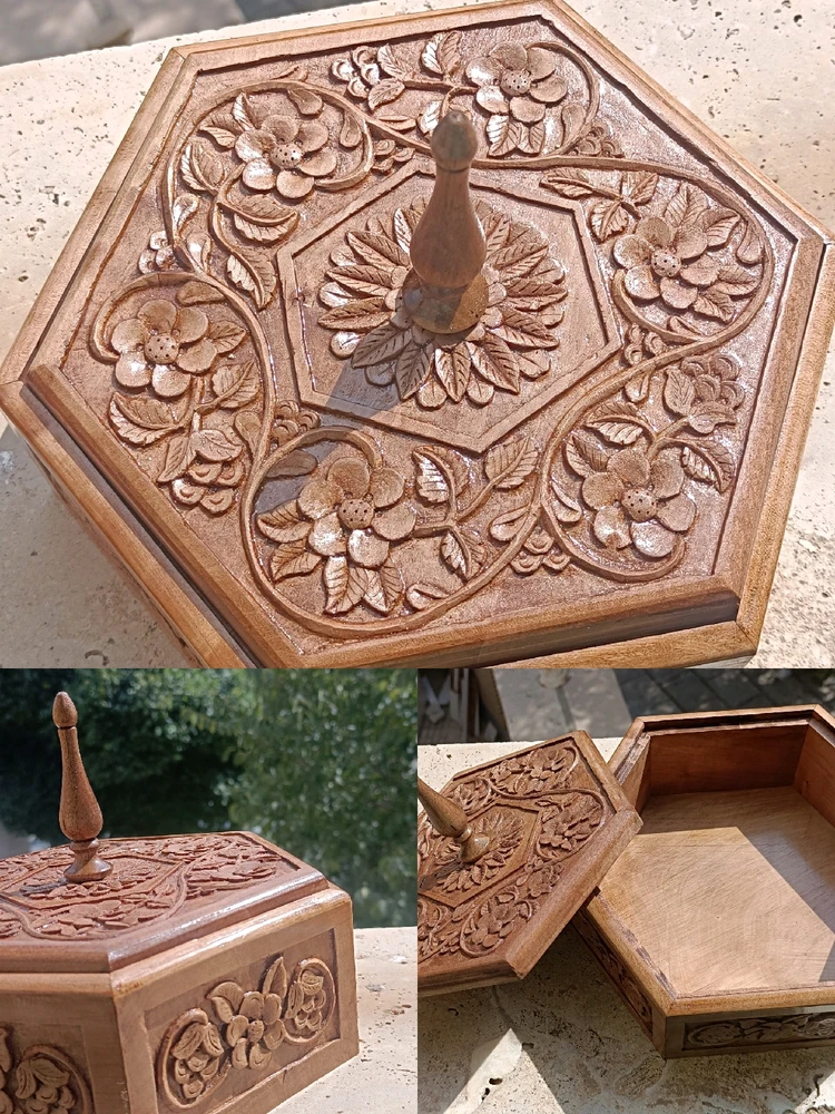 Box material: Pear tree wood
Inlay art