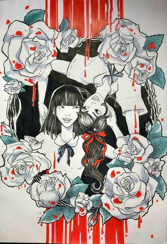 Dibujo análogo, tinta china, rotulador de alcohol y rapidografo.
