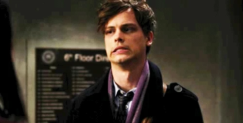 GIF from Criminal Minds (TV show) of Spencer Reid making an odd expression