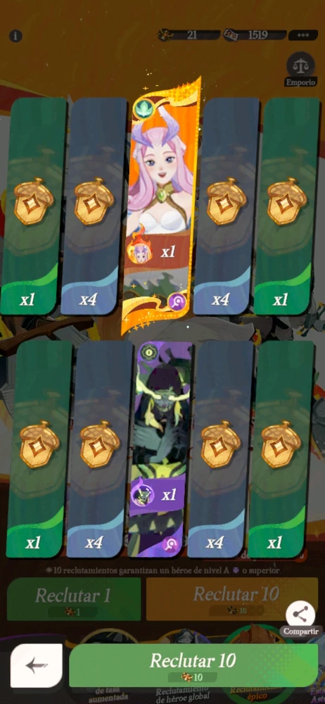 Tiradas normales en AFK JOURNEY