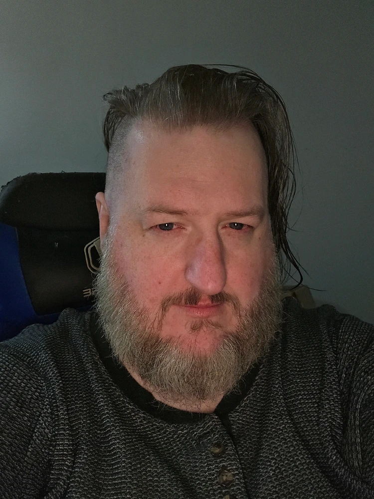 Next time going a tad darker. Red eyes due to taking my contacts out, after wearing them for a full day 1rst time.