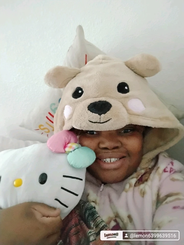 How can you hate me when I'm literally in my bed watching YouTube with my Hello Kitty plushie like this?