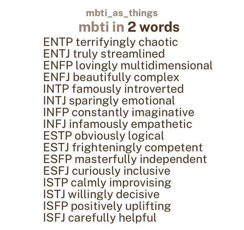 Mbti in two words