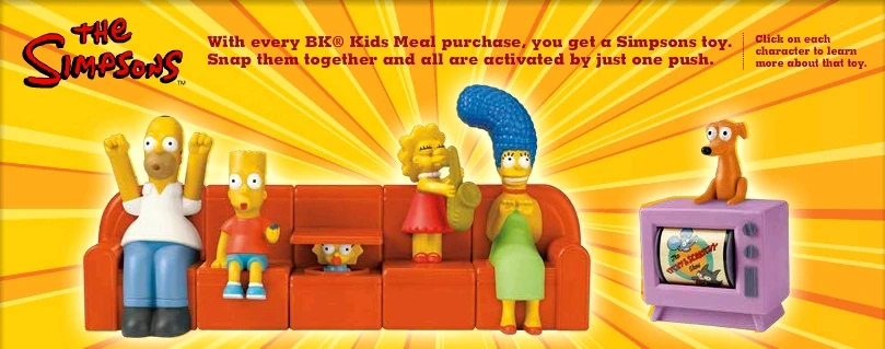 Juguete promocional Burger King Los Simpsons 2008