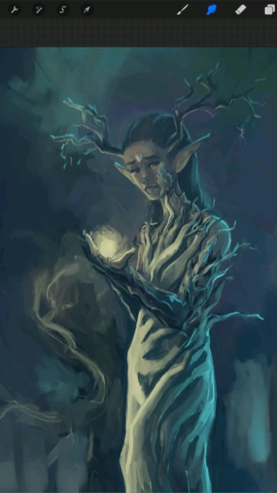 WiP - the last dryad and her wisp