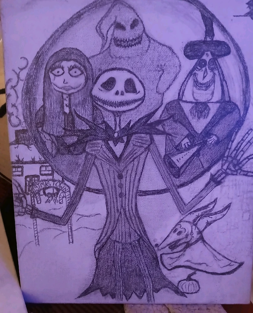 I am a huge nightmare before Christmas fan so I drew this 