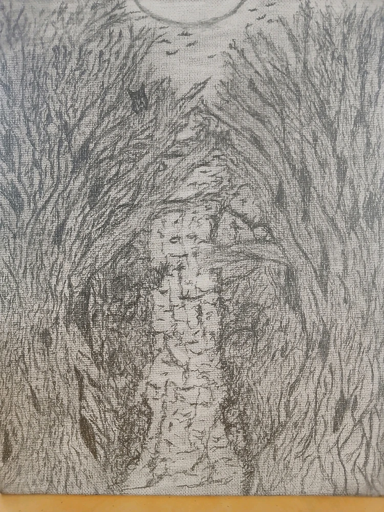 I drew this kind of spooky pathway as a representation of how I feel sometimes 