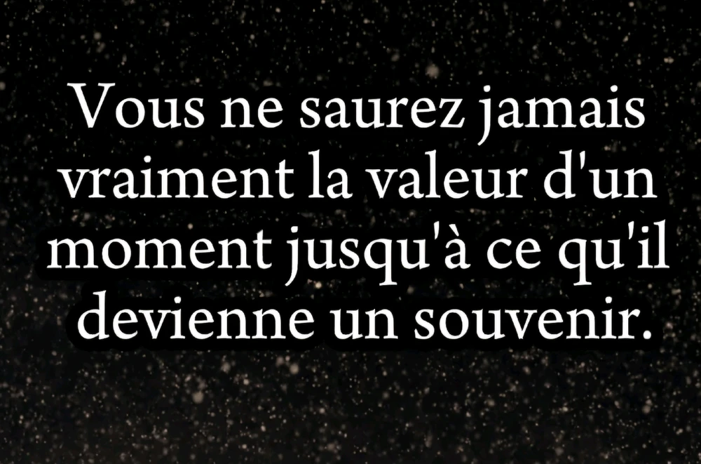 Vie a fond le moment present 🙏