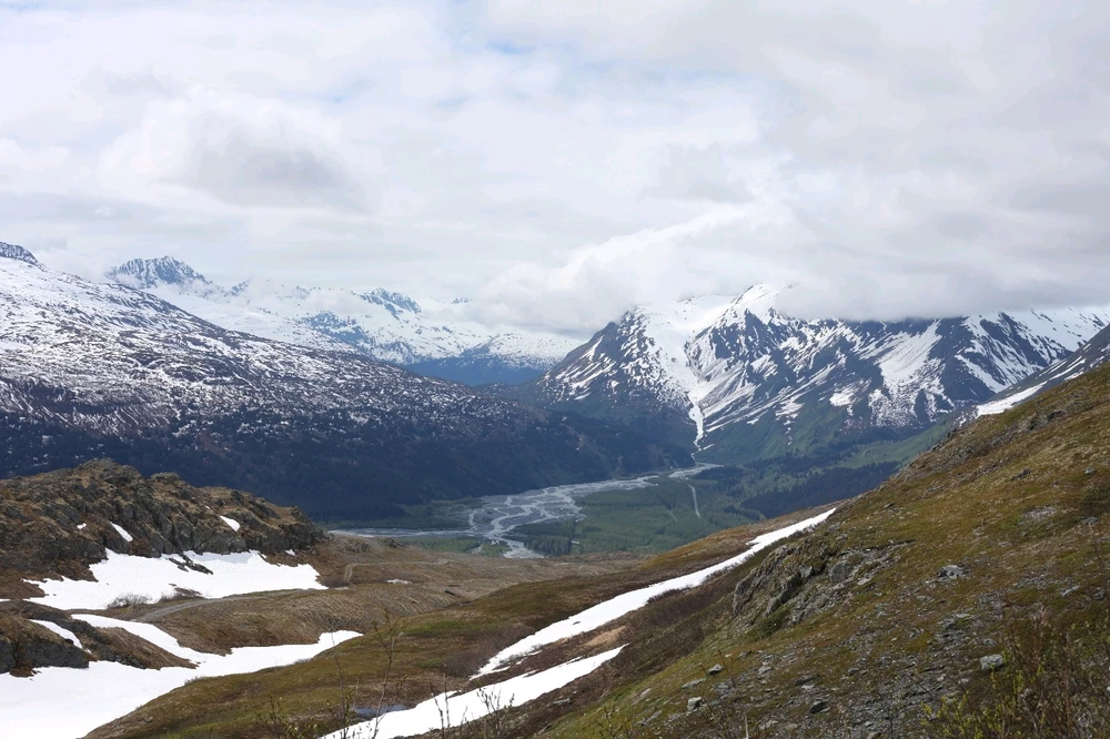 Looking south towards Valdez from the Thomson Pass.