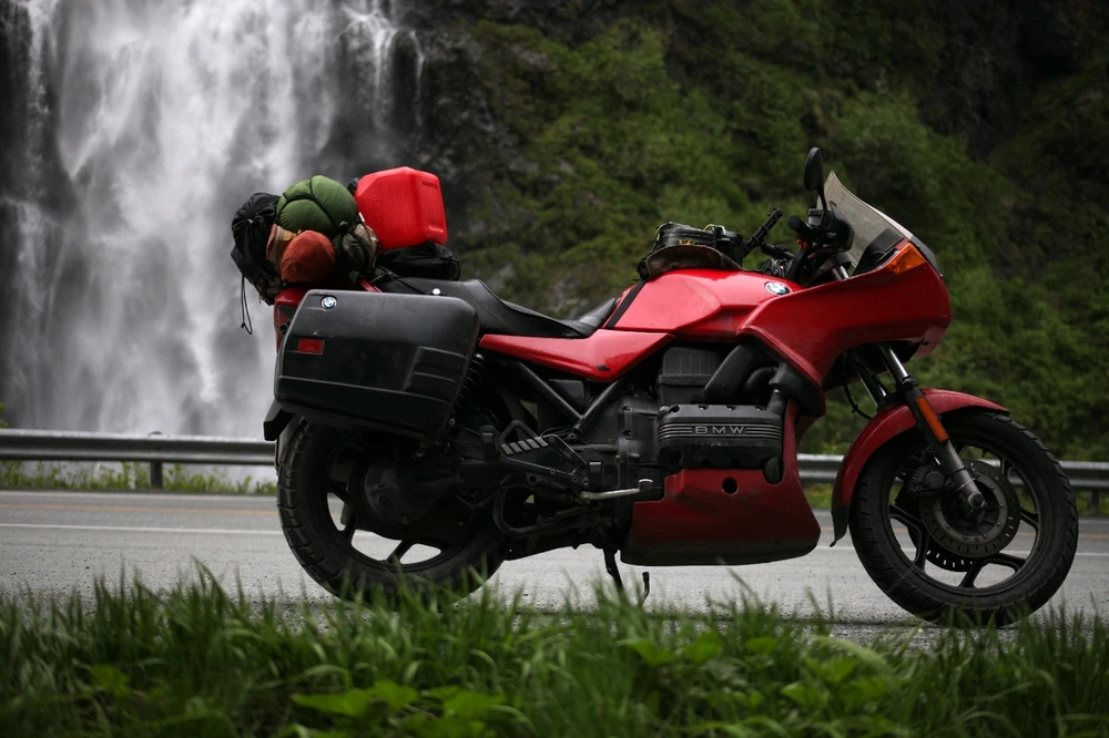Keystone Canyon, with my bike blocking the scenery.