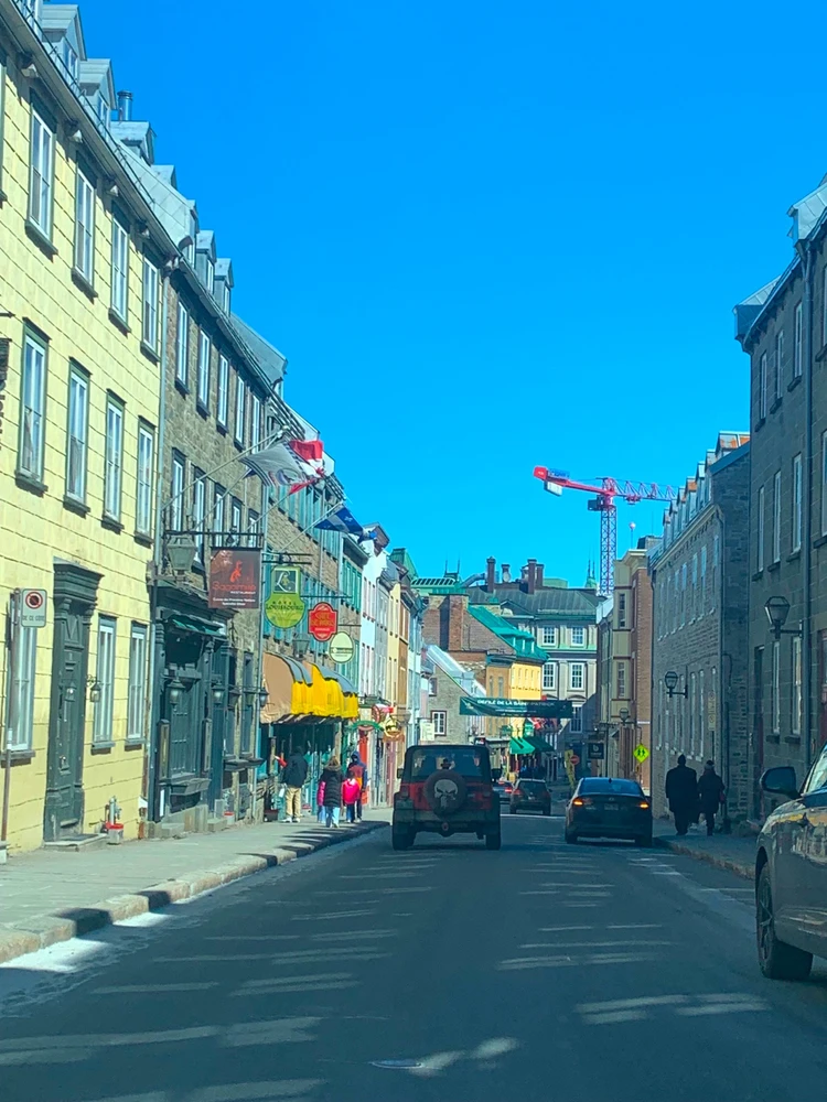 Old Quebec, it reminded me of France, Italy the way the streets, stores were so close together. 