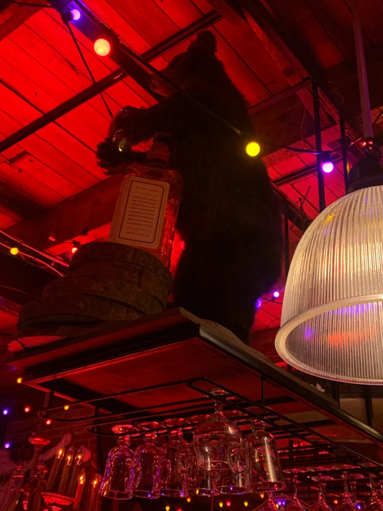 I meet a new friend hehe 🐻 