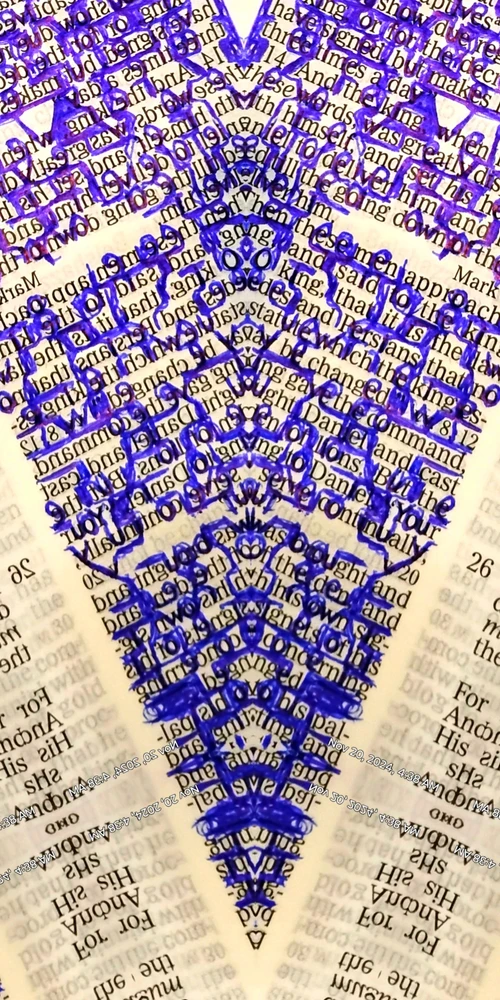 Look down the center. Then look from different planes to see different images. 