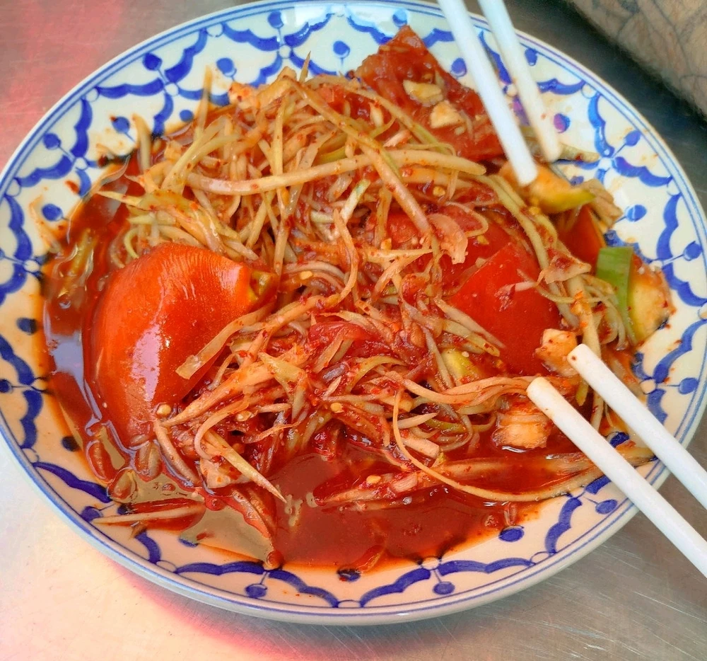 A dish too spicy for the devil!
Spiciest dish in the world! 12 dried cooked peppers went into this mofo