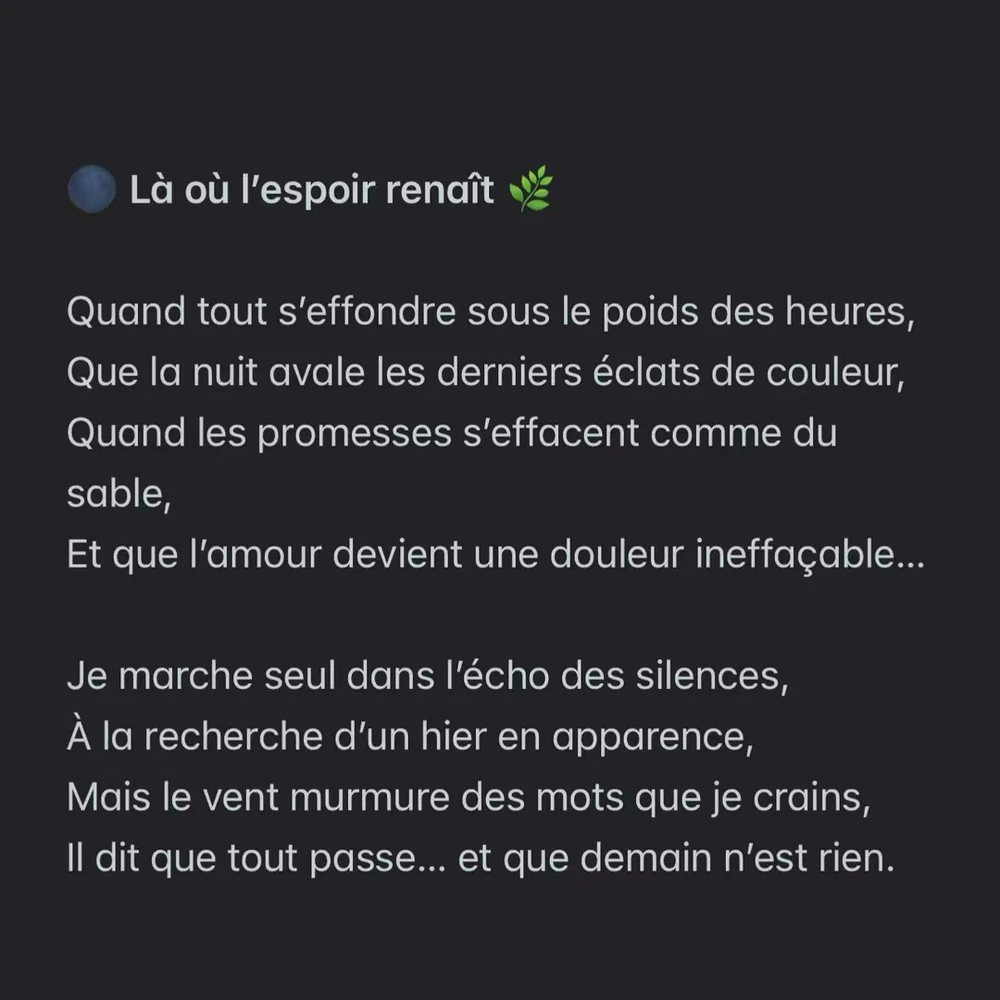 De l’ombre à la lumière, là où l’espoir