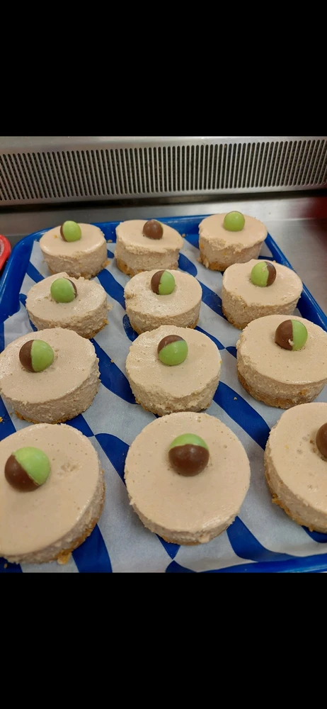 Mini mint aero cheesecake