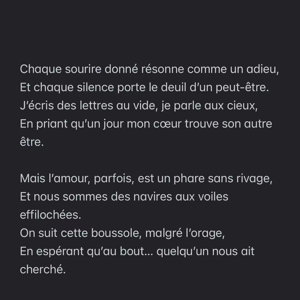 Et si nos cœurs cherchaient toujours des échos ...