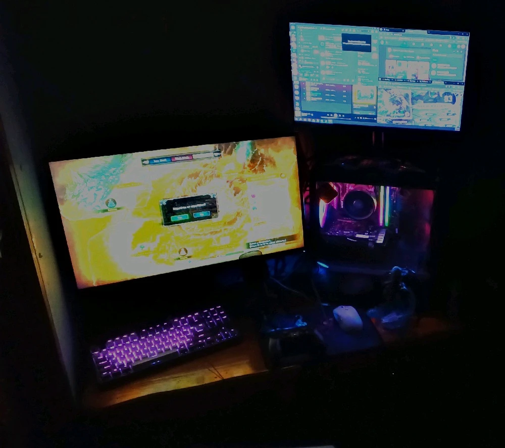 Temporary setup was cleaning the main table