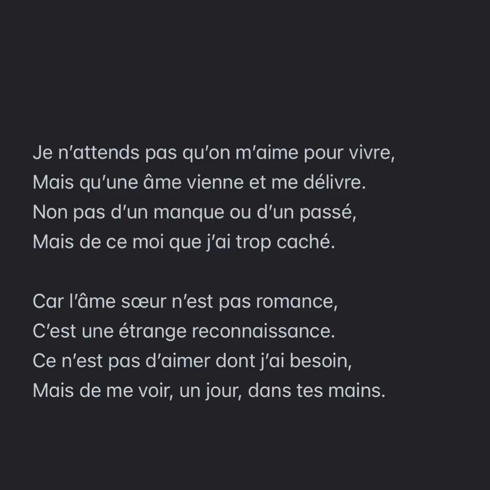 Ce n’est pas l’amour… c’est se retrouver.