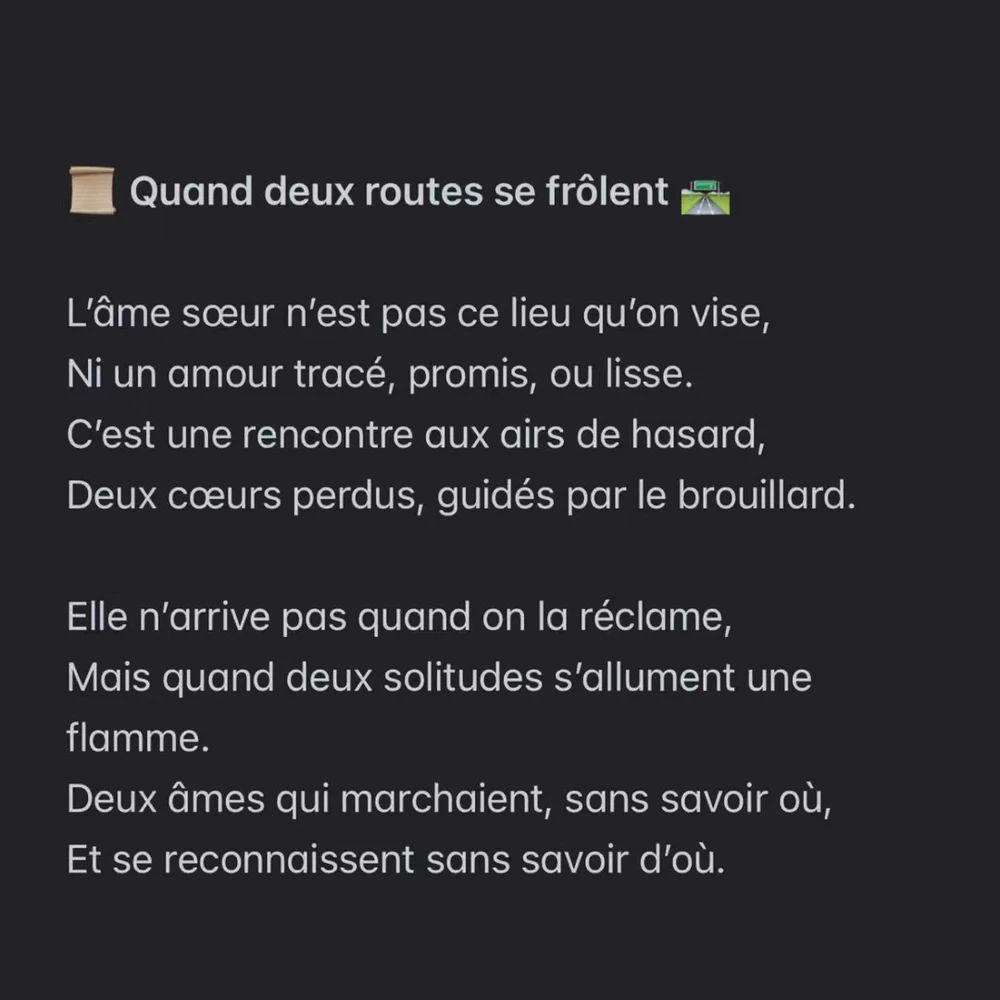 Deux solitudes, une même direction…