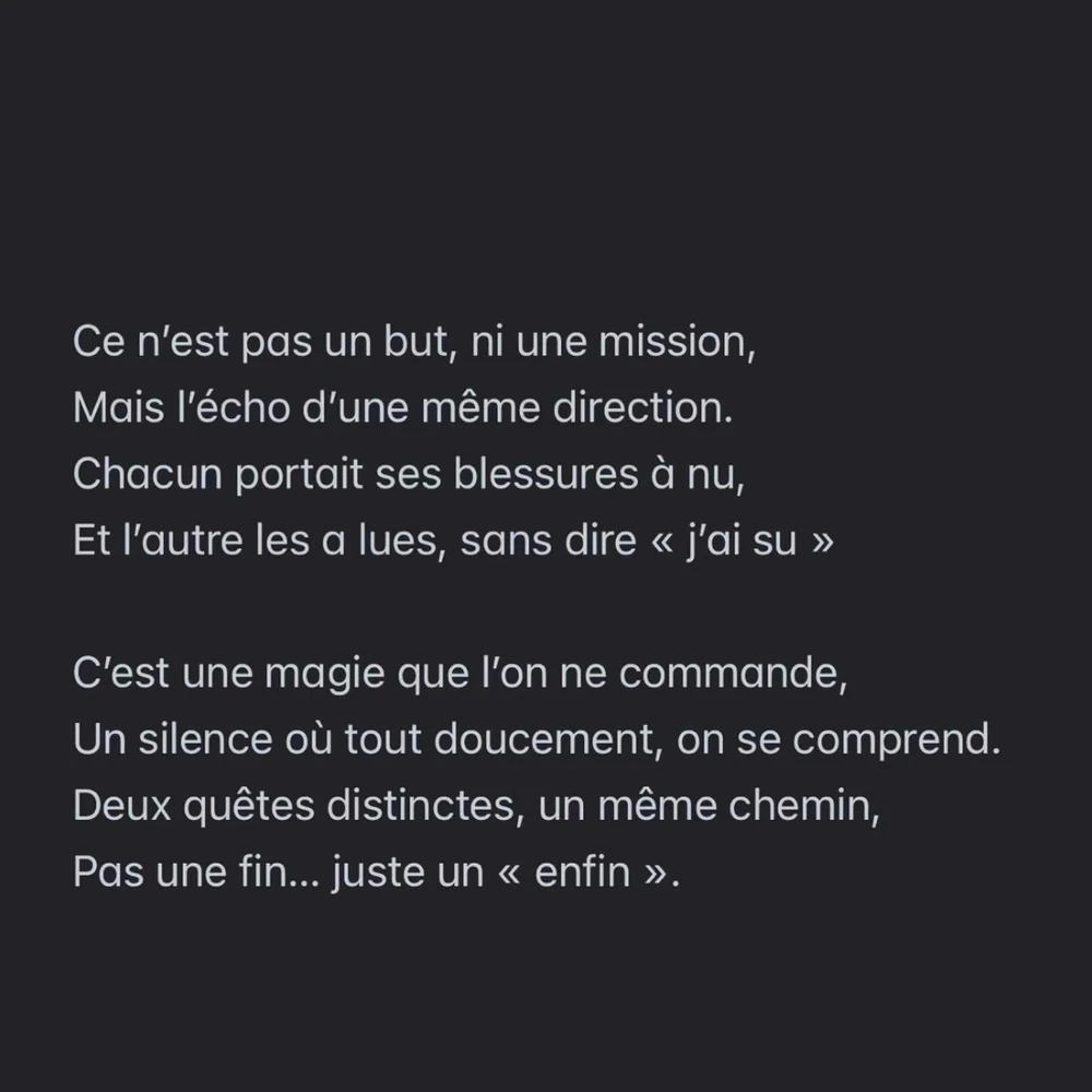 Deux solitudes, une même direction…