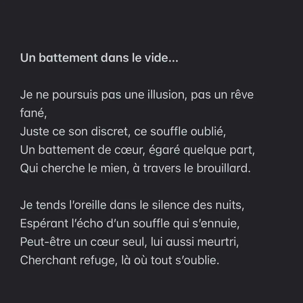 📜 Un battement perdu dans l’écho du monde… 💔🌍